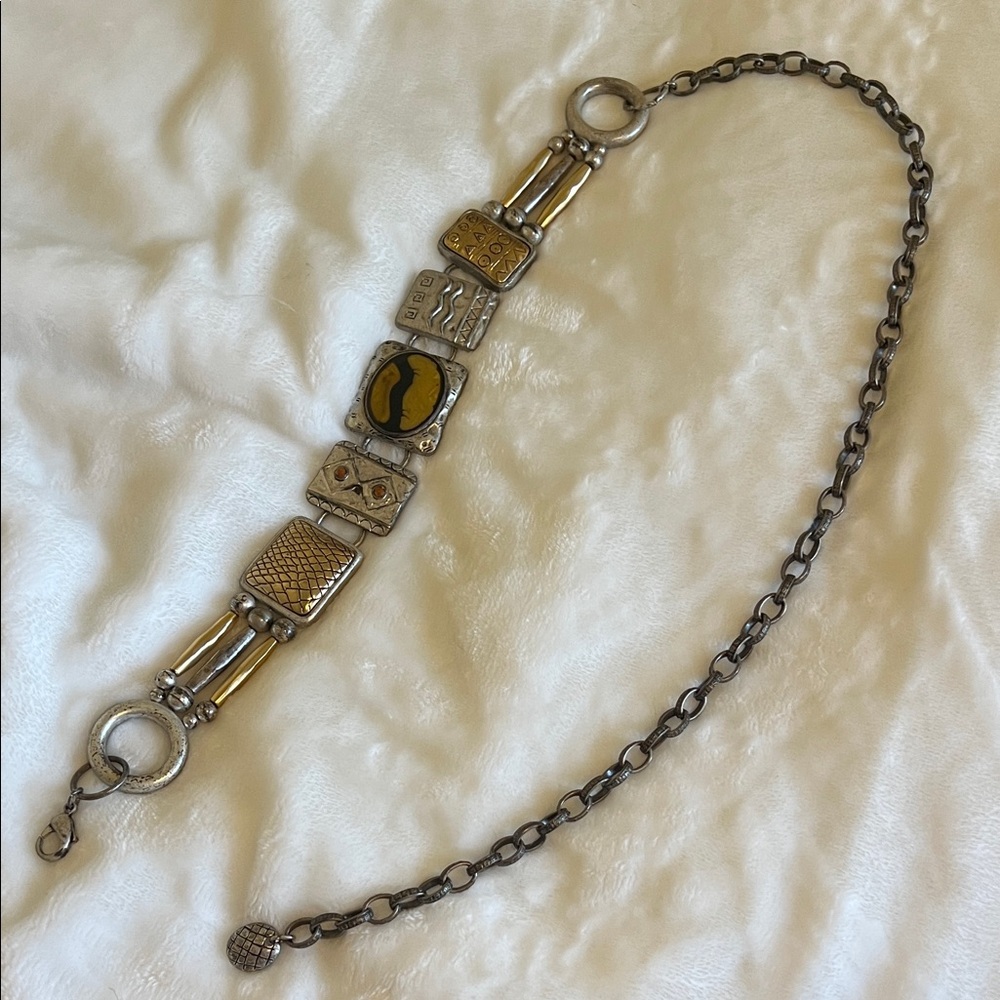 Chico's Silver and Gold Chain Belt